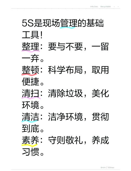 精益生产中5s的基本内容与内涵