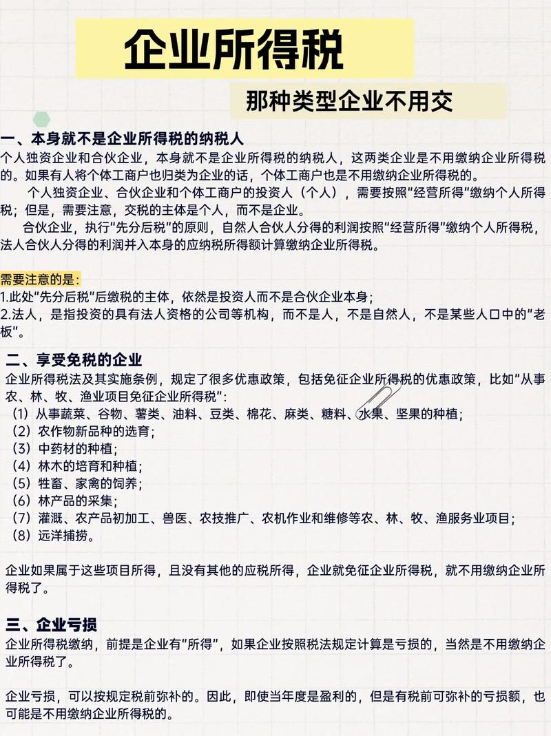 企业所得税的纳税人不包括