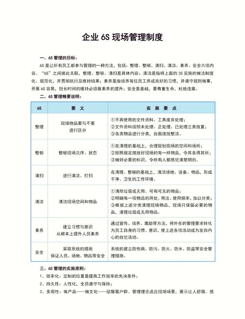 生产车间6s管理制度的好处