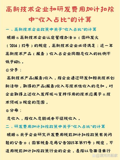 高新技术企业研发费用占比